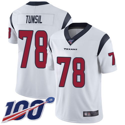 Houston Texans Limited White Men Laremy Tunsil Road Jersey NFL Football #78 100th Season Vapor Untouchable